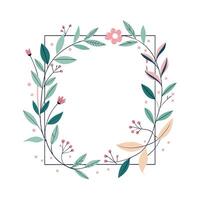 Beautiful Floral Frame Border Illustration vector