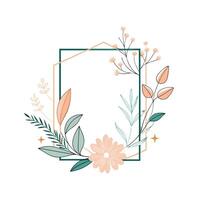 Beautiful Floral Frame Border Illustration vector