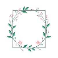 Beautiful Floral Frame Border Illustration vector