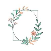 Beautiful Floral Frame Border Illustration vector