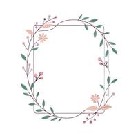 Beautiful Floral Frame Border Illustration vector