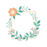 Beautiful Floral Frame Border Illustration vector