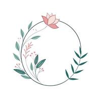 Beautiful Floral Frame Border Illustration vector