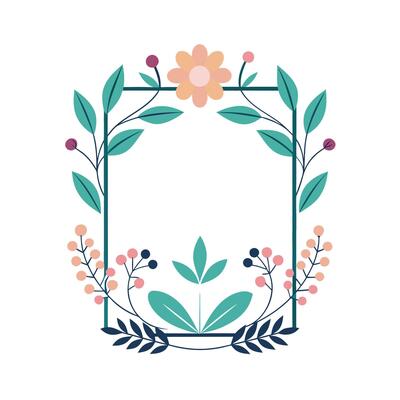 Beautiful Floral Frame Border Illustration