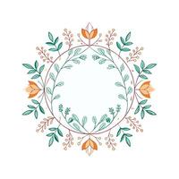 Beautiful Floral Frame Border Illustration vector