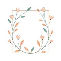 Beautiful Floral Frame Border Illustration vector