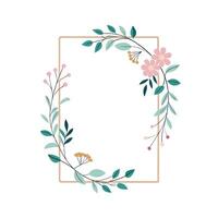 Beautiful Floral Frame Border Illustration vector
