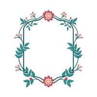 Beautiful Floral Frame Border Illustration vector