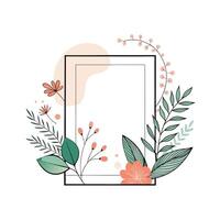 Beautiful Floral Frame Border Illustration vector