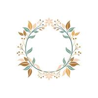 Beautiful Floral Frame Border Illustration vector