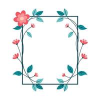 Beautiful Floral Frame Border Illustration vector