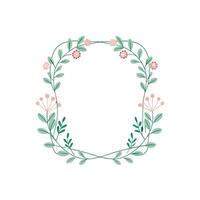 Beautiful Floral Frame Border Illustration vector