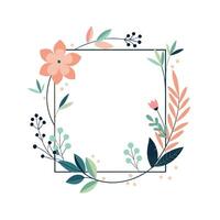 Beautiful Floral Frame Border Illustration vector