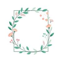 Beautiful Floral Frame Border Illustration vector