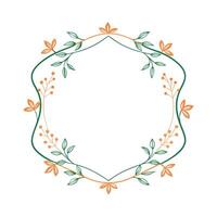 Beautiful Floral Frame Border Illustration vector