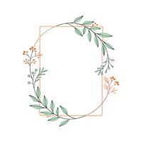 Beautiful Floral Frame Border Illustration vector