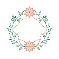 Beautiful Floral Frame Border Illustration vector