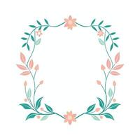 Beautiful Floral Frame Border Illustration vector