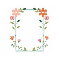 Beautiful Floral Frame Border Illustration vector