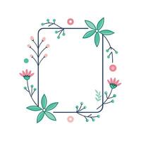 Beautiful Floral Frame Border Illustration vector