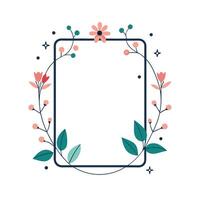 Beautiful Floral Frame Border Illustration vector
