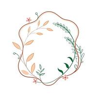 Beautiful Floral Frame Border Illustration vector