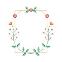 Beautiful Floral Frame Border Illustration vector