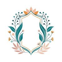 Beautiful Floral Frame Border Illustration vector