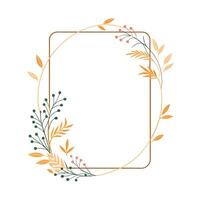 Beautiful Floral Frame Border Illustration vector