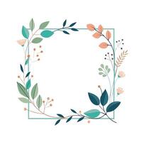 Beautiful Floral Frame Border Illustration vector