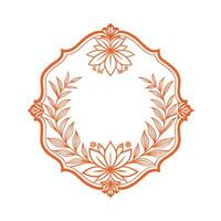 Beautiful Floral Frame Border Illustration vector