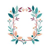 Beautiful Floral Frame Border Illustration vector