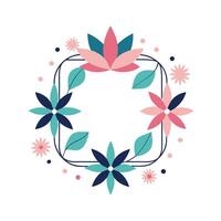 Beautiful Floral Frame Border Illustration vector