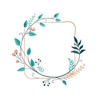 Beautiful Floral Frame Border Illustration vector