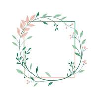 Beautiful Floral Frame Border Illustration vector