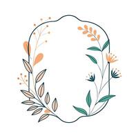 Beautiful Floral Frame Border Illustration vector