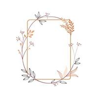 Beautiful Floral Frame Border Illustration vector