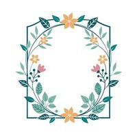 Beautiful Floral Frame Border Illustration vector