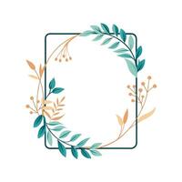 Beautiful Floral Frame Border Illustration vector