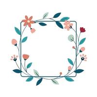 Beautiful Floral Frame Border Illustration vector