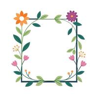Beautiful Floral Frame Border Illustration vector