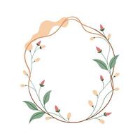 Beautiful Floral Frame Border Illustration vector
