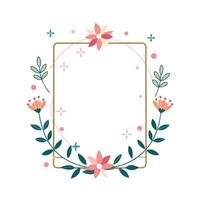 Beautiful Floral Frame Border Illustration vector