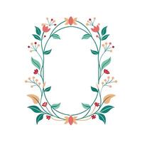 Beautiful Floral Frame Border Illustration vector