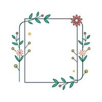 Beautiful Floral Frame Border Illustration vector