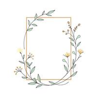 Beautiful Floral Frame Border Illustration vector