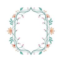 Beautiful Floral Frame Border Illustration vector