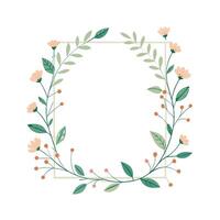Beautiful Floral Frame Border Illustration vector