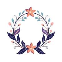 Beautiful Floral Frame Border Illustration vector