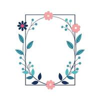 Beautiful Floral Frame Border Illustration vector